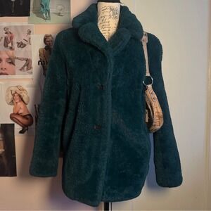 Banana Republic Green Sherpa Coat